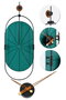 Wallity Sntr - Green Reloj de Pared Decorativo Verde y Negro